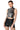 Front View Mirrored Side Tie Mock Neck Crop Top