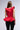 Extra View Miss Fashionista Sleeveless Ruffle Peplum Blouse In Red