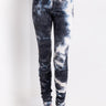 Front View Miss Thang Tie Dye Stacked Legging in Blue Multi