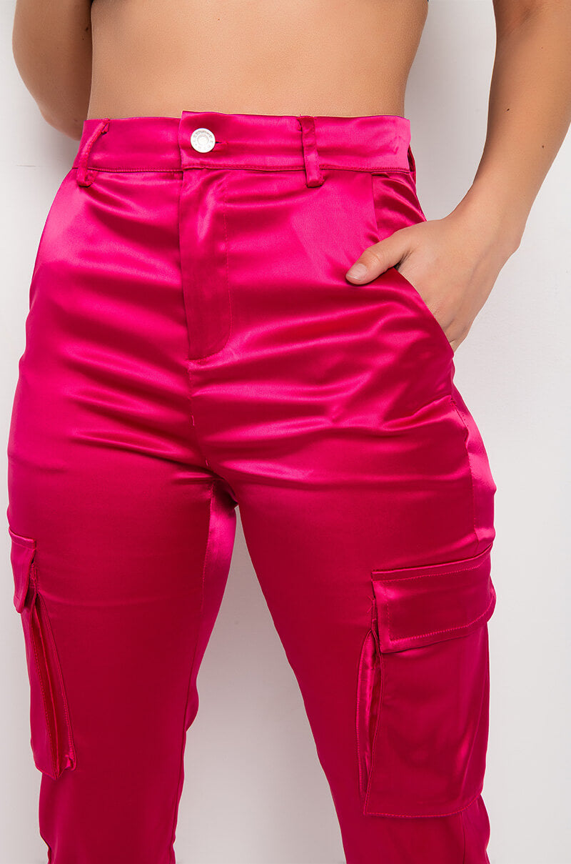 Extra View Mission Impossible Satin Cargo Jogger Pants 5