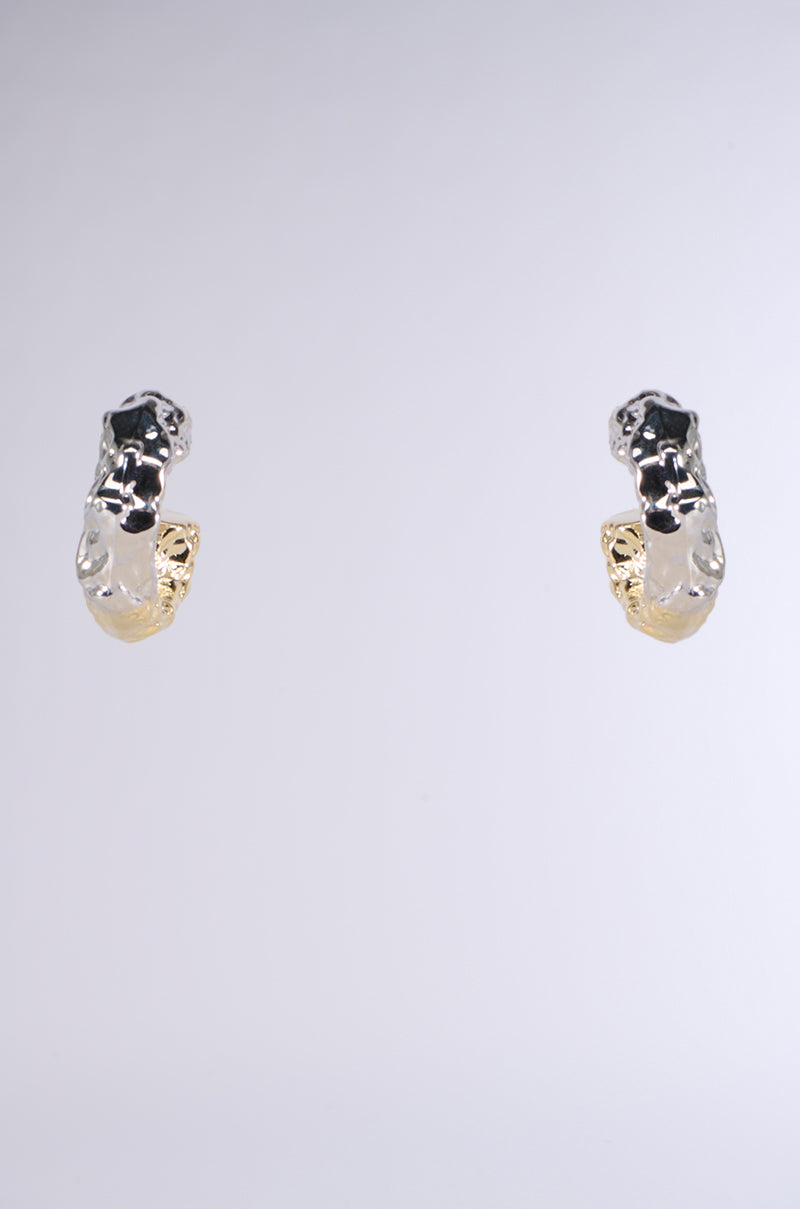 Side View Mixed Feelings Hoop Earring In Gold