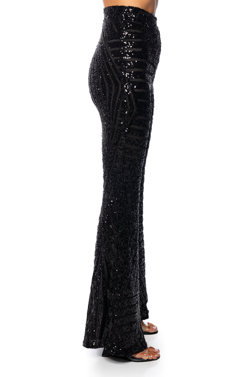 Detail View Mod Sequin Flare Pant