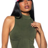 Front View Model Off Duty Sleeveless Bodysuit