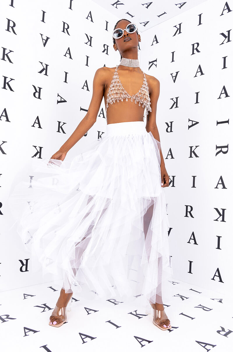 MODERN ROYALTY LAYERED MESH MAXI SKIRT view 0