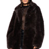 Front View Molly Faux Fur Evening Coat