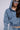 Extra View Money Signs Denim Front Zip Sweatshirt