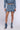 Front View Money Signs Denim Mini Skirt