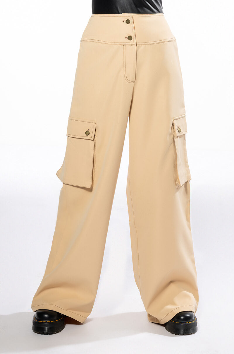 Detail View Money Wide Leg Cargo Pants