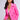 Front View Monsieur Flores Neon Pink Moto Jacket