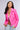 Front View Monsieur Flores Neon Pink Moto Jacket