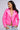 Side View Monsieur Flores Neon Pink Moto Jacket