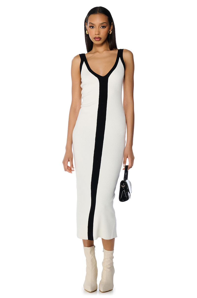 Front View Montauk Knit Maxi Dress