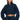 Front View Monte Cozy Knit Pocket Detail Half Zip Crop Sweatshirt In Blue 