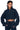 Front View Monte Cozy Knit Pocket Detail Half Zip Crop Sweatshirt In Blue 