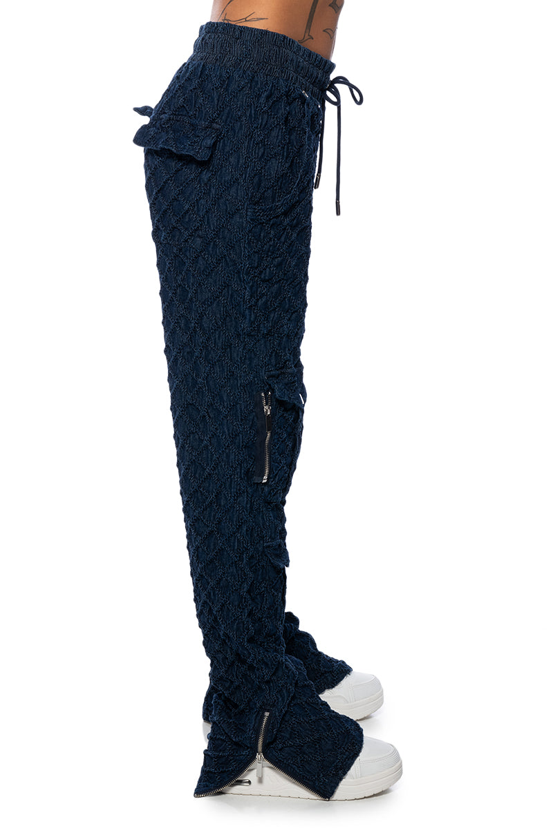 Full View Monte Cozy Knit Pocket Detail Jogger In Blue
