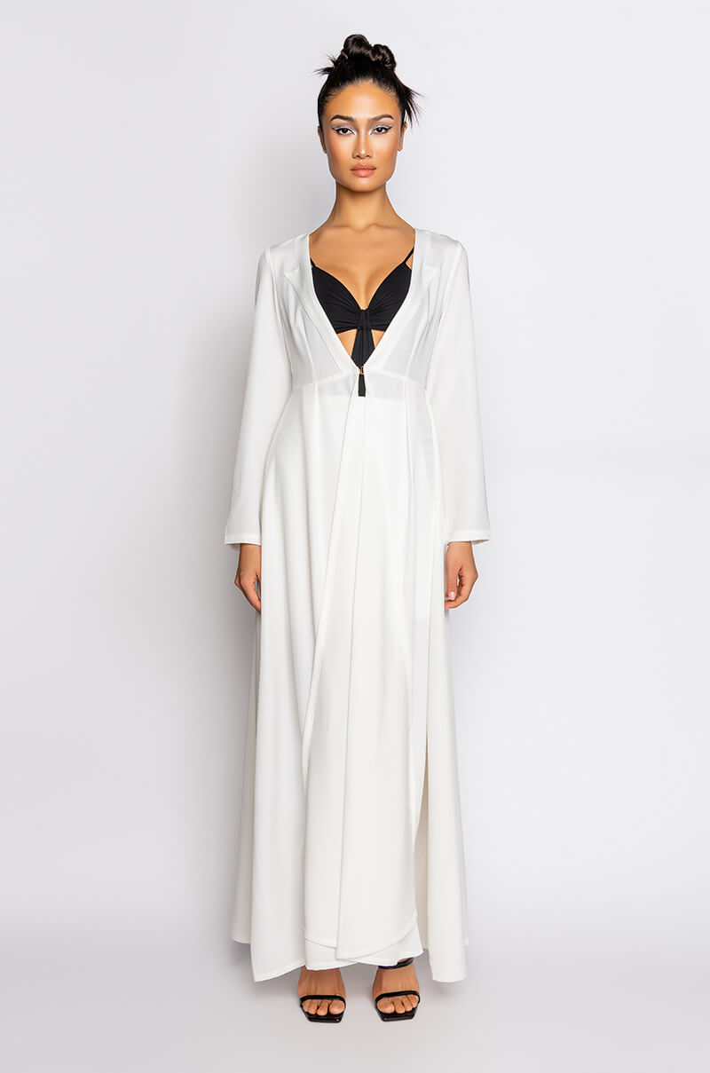 Detail View Moon River Long Sleeve Trench Blazer 5
