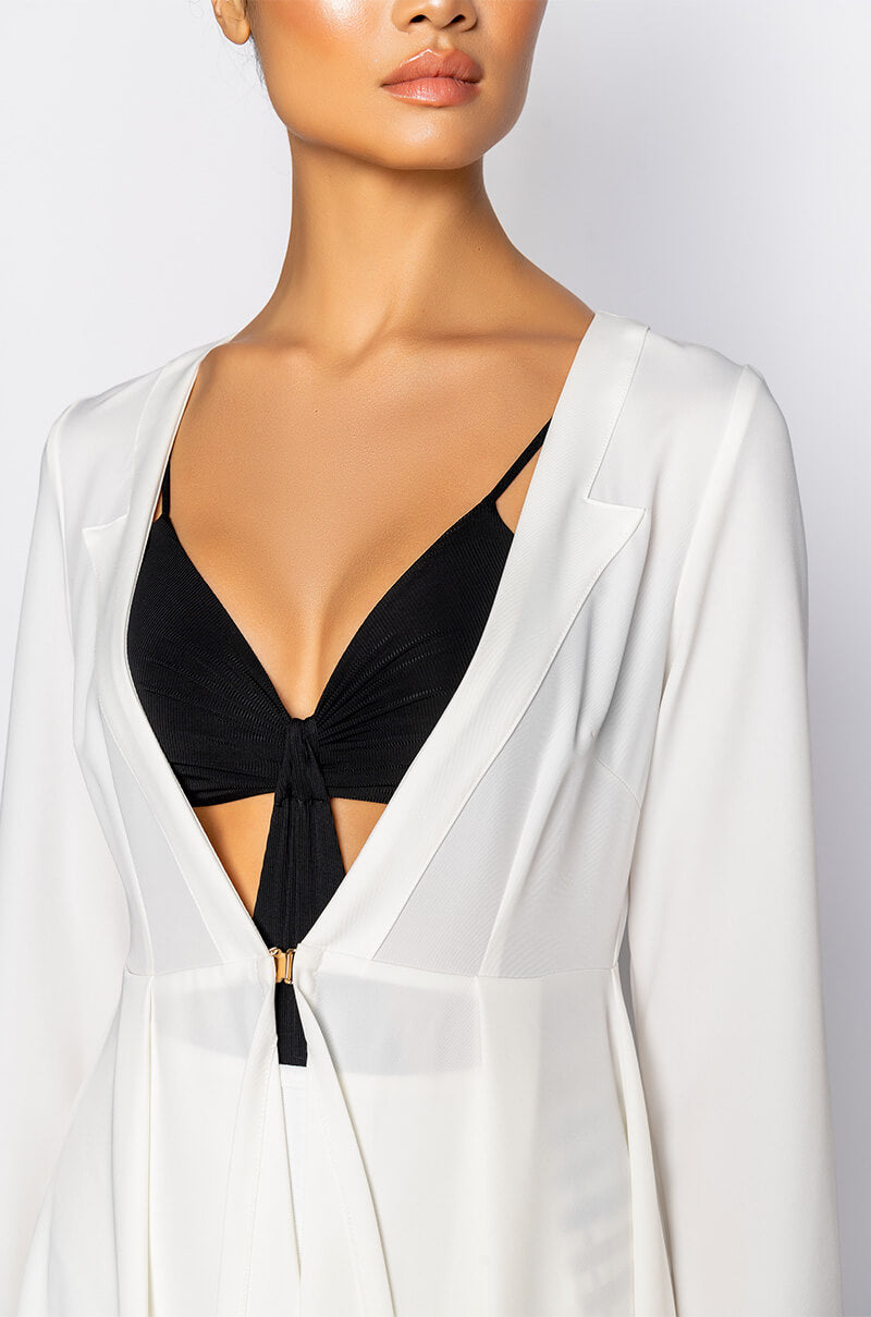 Extra View Moon River Long Sleeve Trench Blazer 8