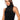 Front View Mora Mock Neck Mesh Top In Black