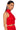 Side View Mora Mock Neck Mesh Top In Red