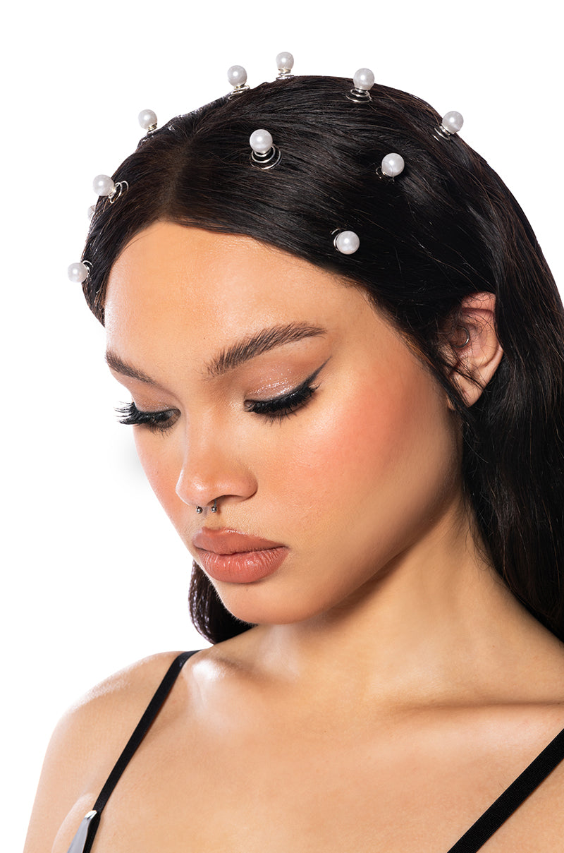MORE IS MORE PEARL SPIRAL HAIR GEMS view 0