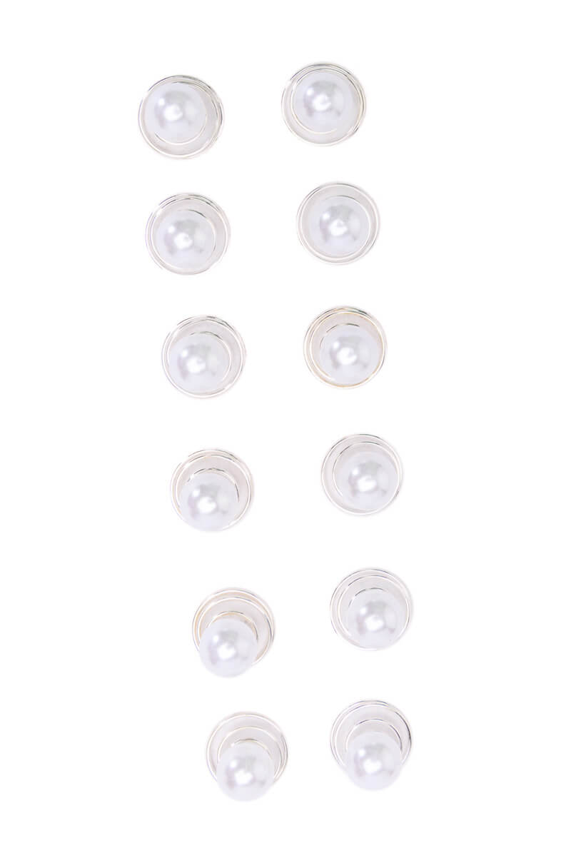 Back View More Is More Pearl Spiral Hair Gems