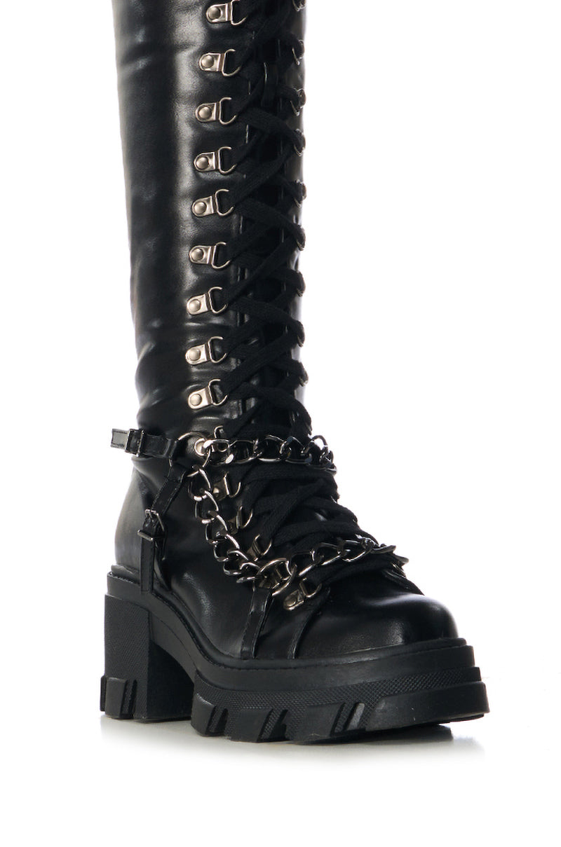 Full View Morgan Black Lace Up Boot 4