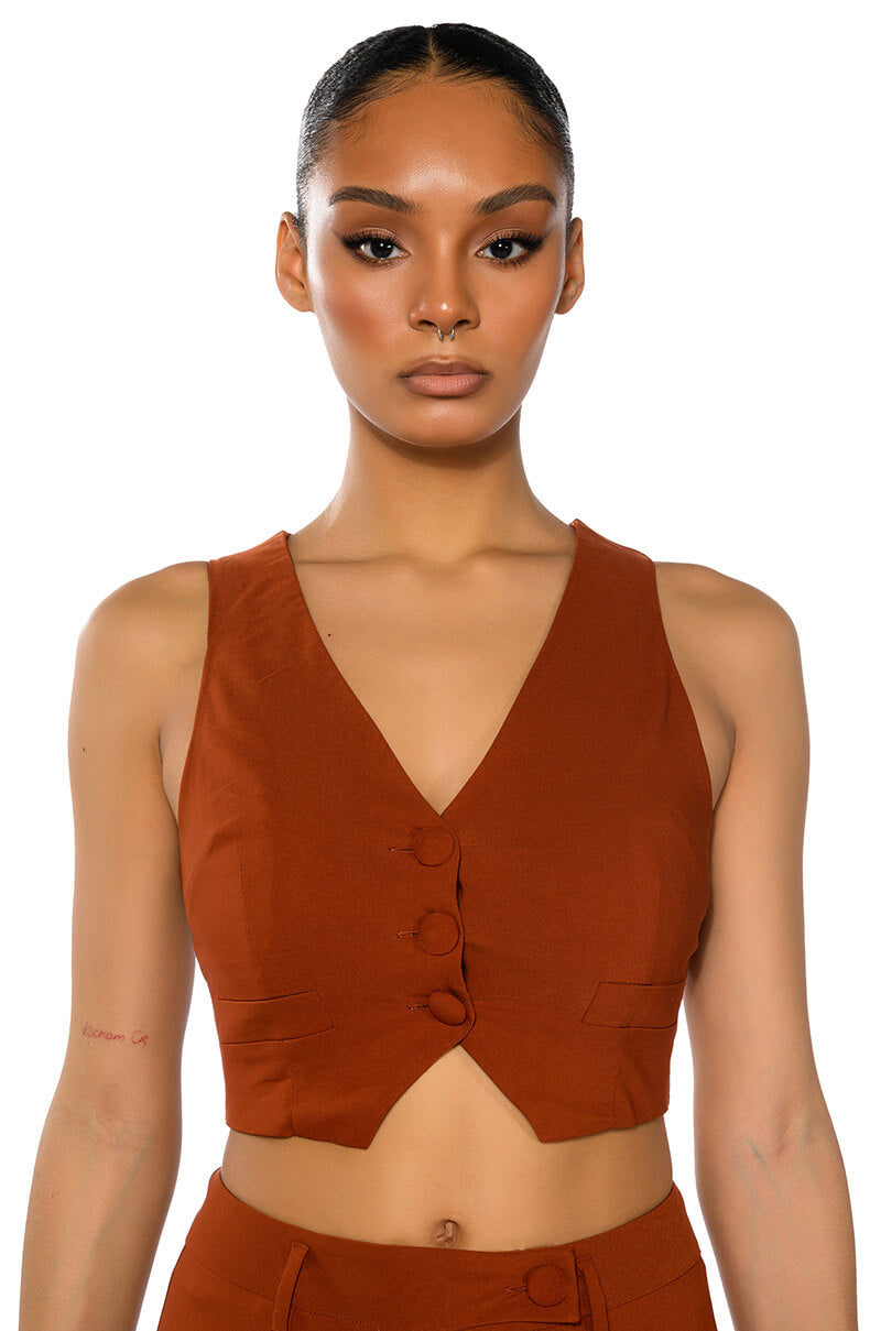 Front View Most Likely To Dream Big Vest Top
