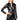 Front View Move Through Faux Leather Mesh Cutout Bodysuit