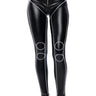 Front View Move Through Faux Leather Pant