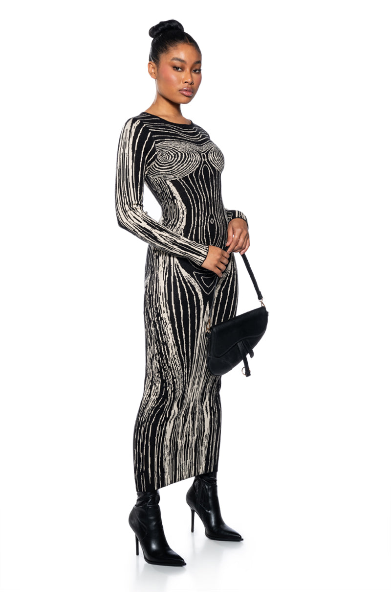 Side View Move Your Body Knit Midi Dress