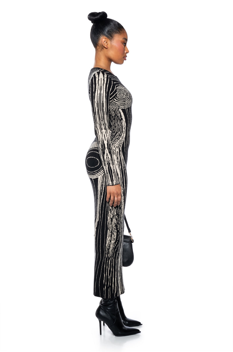 Detail View Move Your Body Knit Midi Dress