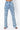 Front View Multiple Faces High Waist Straight Jeans in Medium Blue Denim