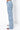 Side View Multiple Faces High Waist Straight Jeans in Medium Blue Denim