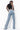  Multiple Faces High Waist Straight Jeans in Medium Blue Denim