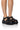 Front View Mumu Flatform Clog In Black