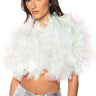 Front View Must Be Dreaming Ruffle Crop Blouse In Multi