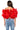 Detail View Must Be Dreaming Ruffle Crop Blouse In Red