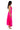 Back View Must Be Love Pleated One Shoulder Maxi Dress In Neon Pink