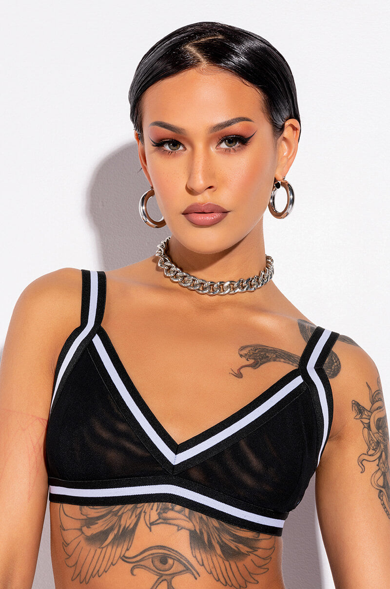 Front View Mvp Mesh Bralette