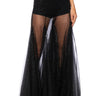 Front View My All Maxi Tulle Pant In Black