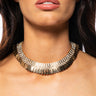 Front View My Armor Embellished Statement Necklace