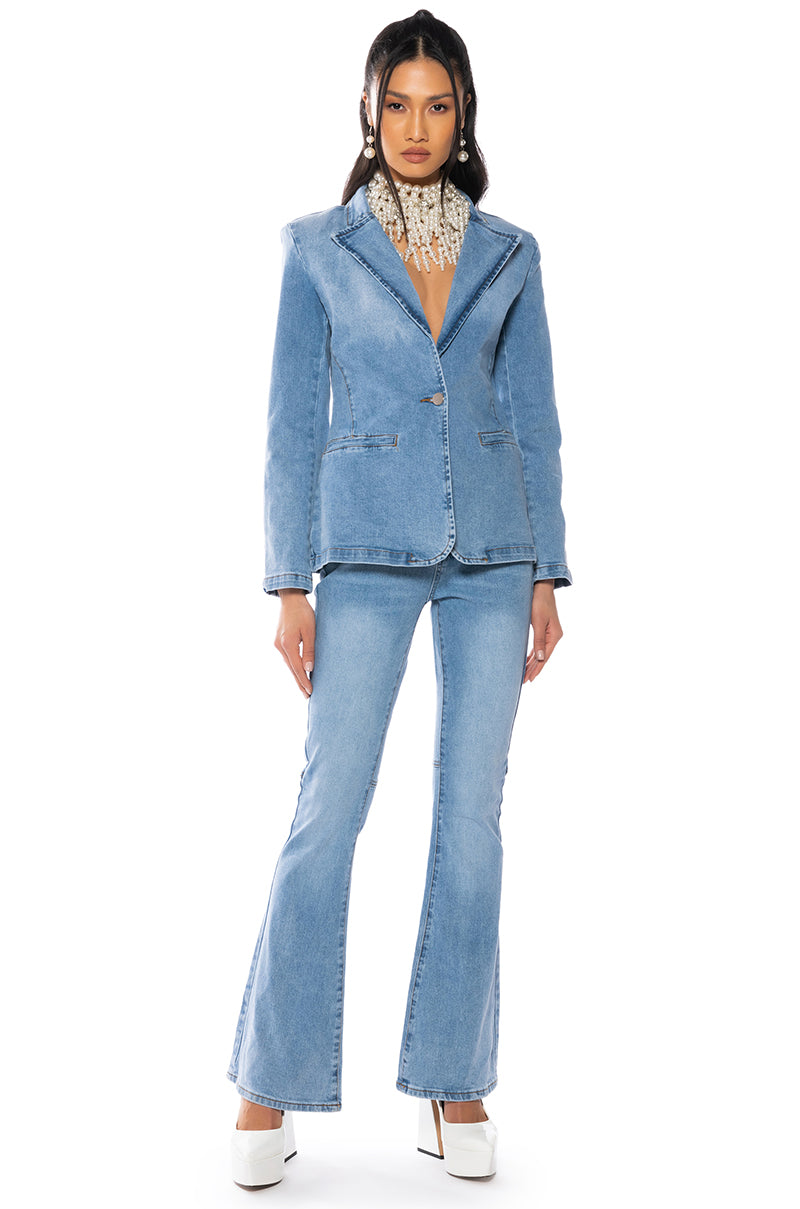 Back View My Business High Rise Flare Jeans