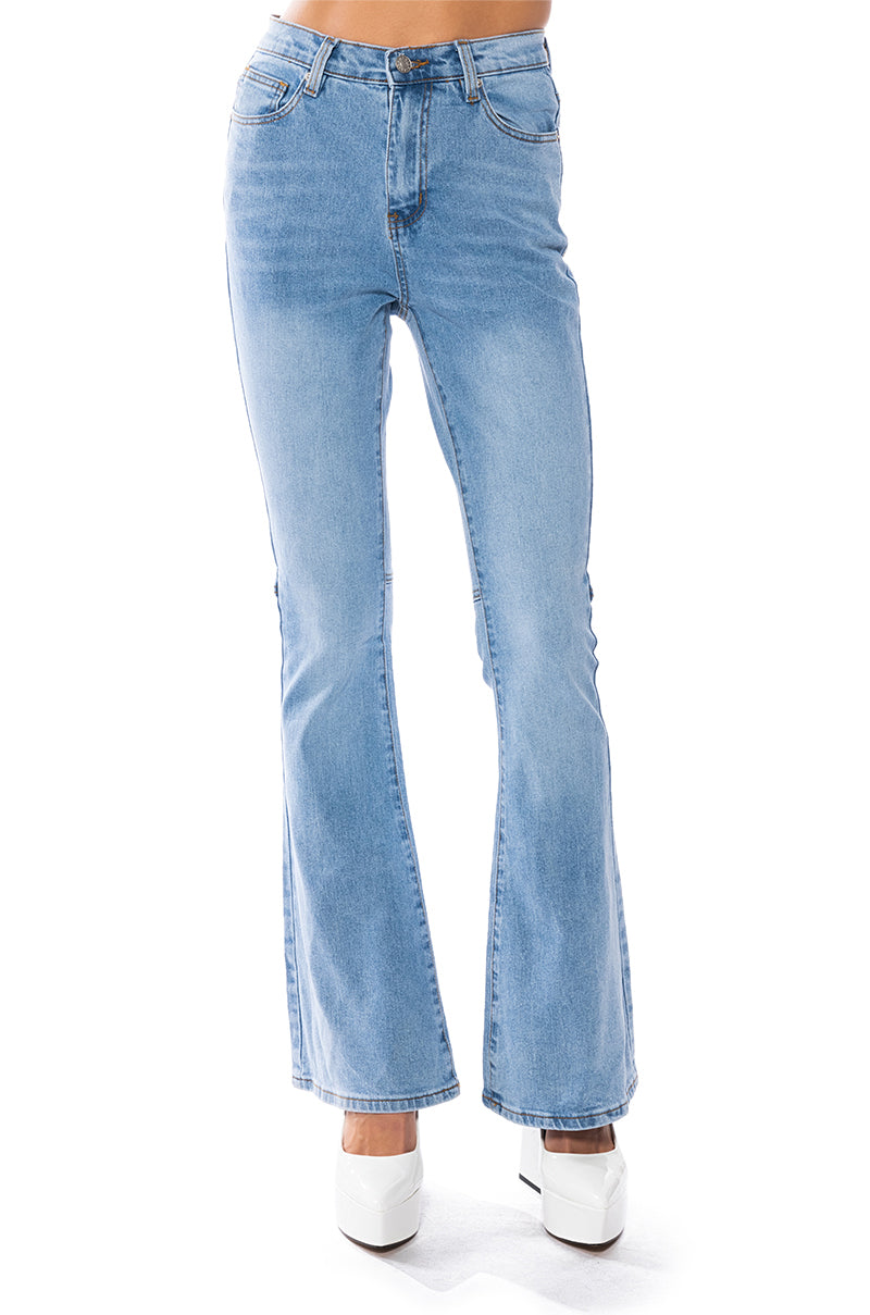 Full View My Business High Rise Flare Jeans