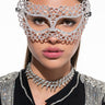 Front View My Face Is Dripping Rhinestone Mask