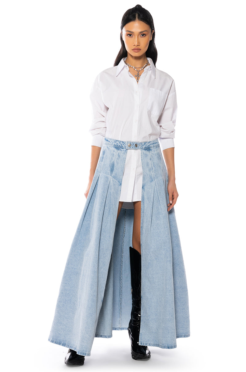 Back View My Favorite Jean Skirt Belt