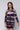 Front View My Good Side Cold Shoulder Mini Dress With Hood in Purple Multi