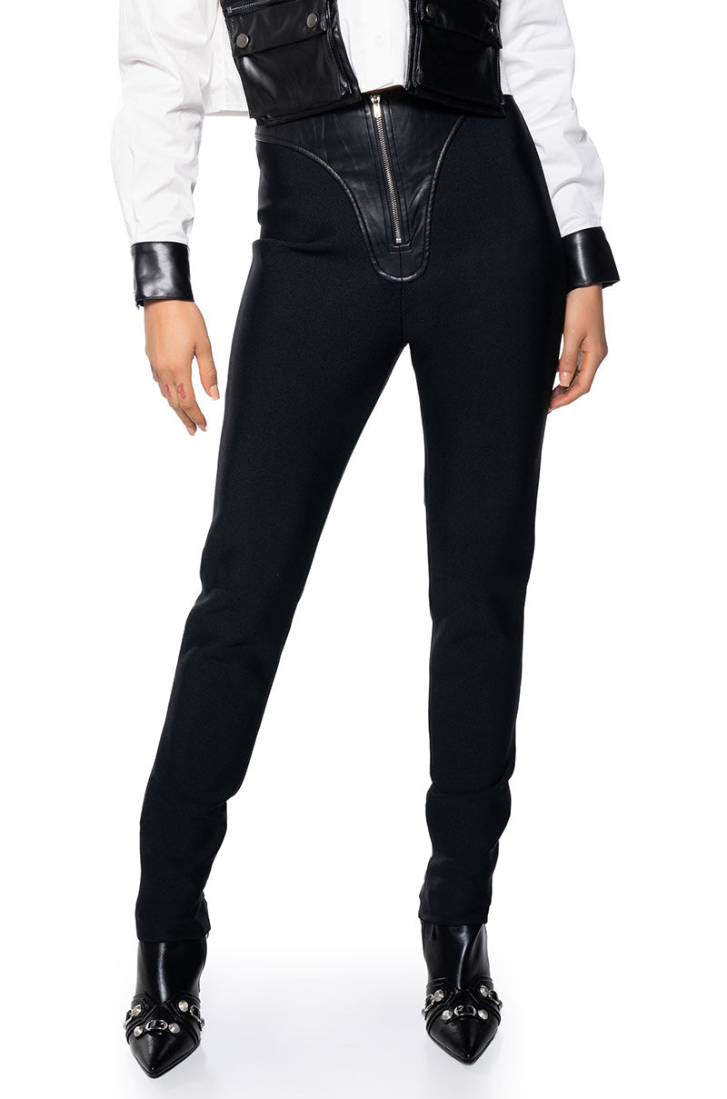 Front View My Revenge Bandage Skinny Leg Trouser