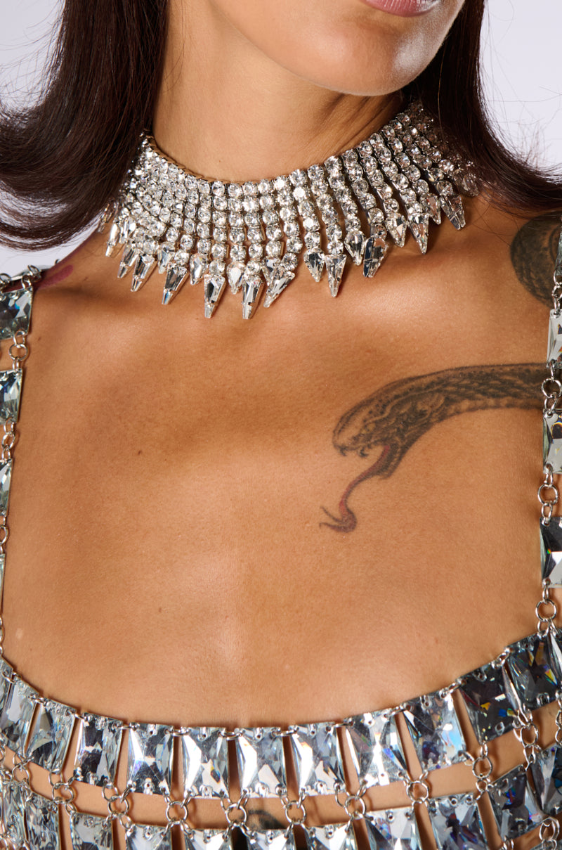 Front View My Thorns Bling Necklace