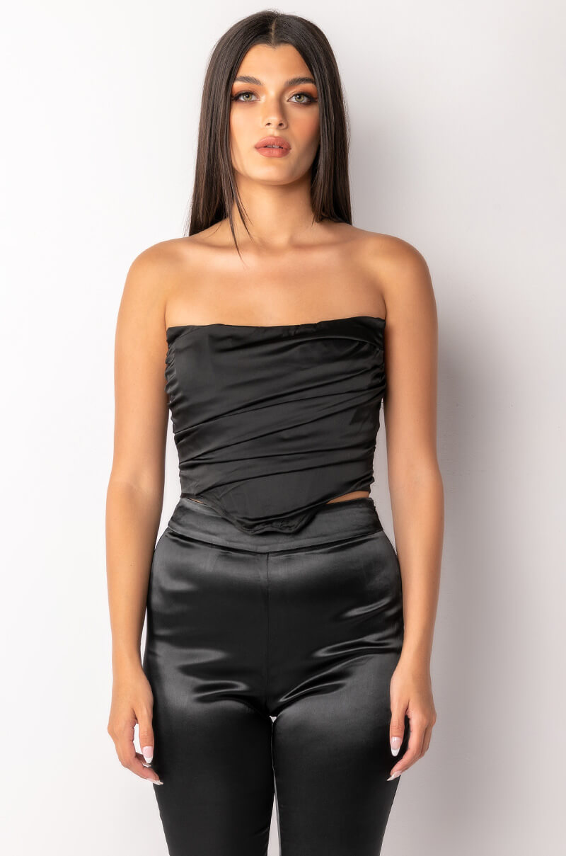 Back View My Valentine Satin Corset