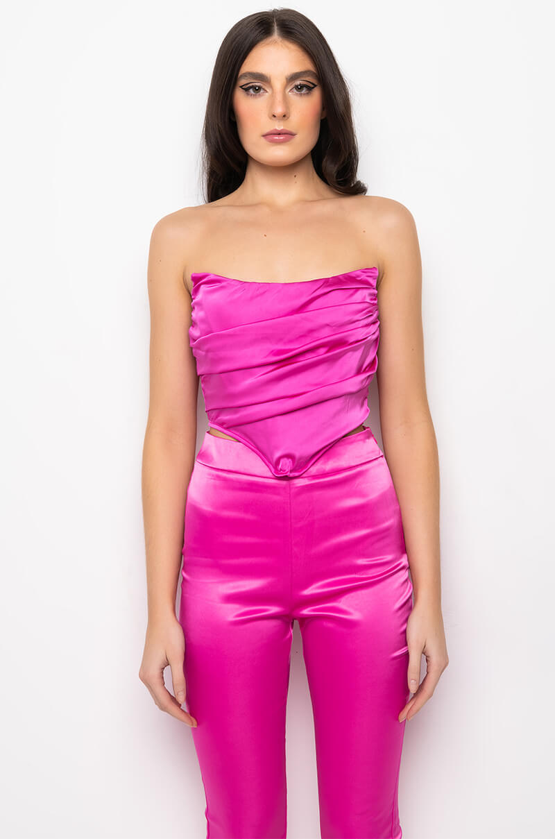 Back View My Valentine Satin Corset